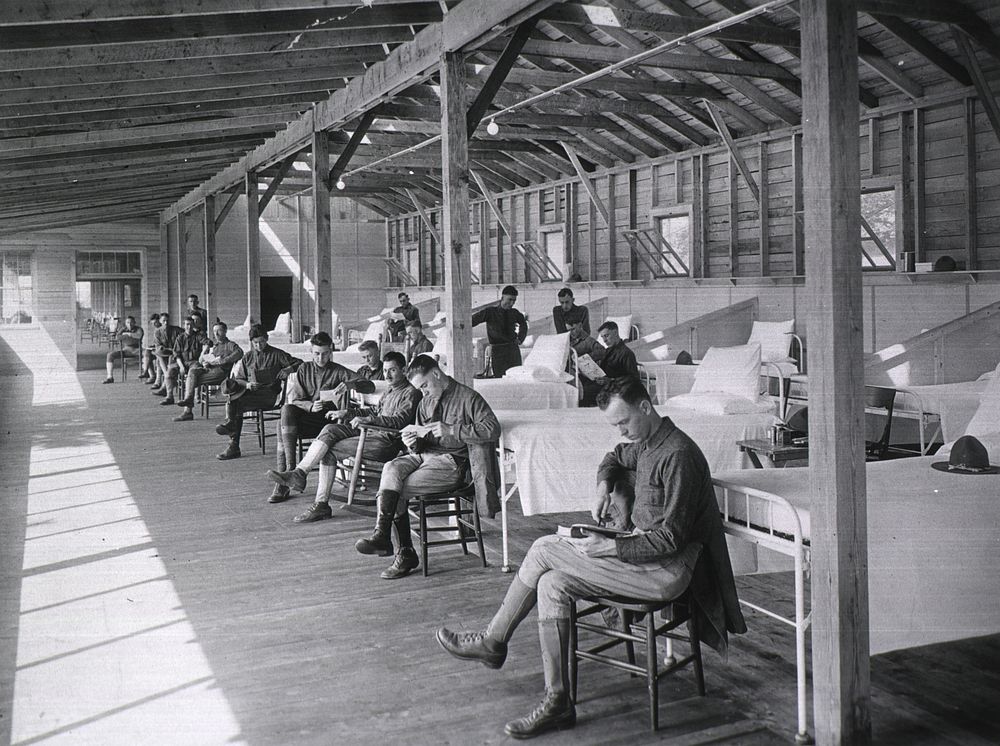 Typical Ward in one of the General Hospitals for special diseases. Original public domain image from Flickr