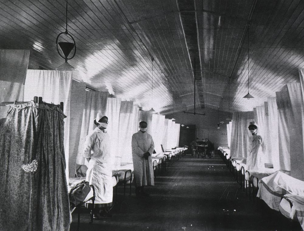 U.S. Army. Base Hospital No.29, Tottenham, England: Contagious Ward. Original public domain image from Flickr
