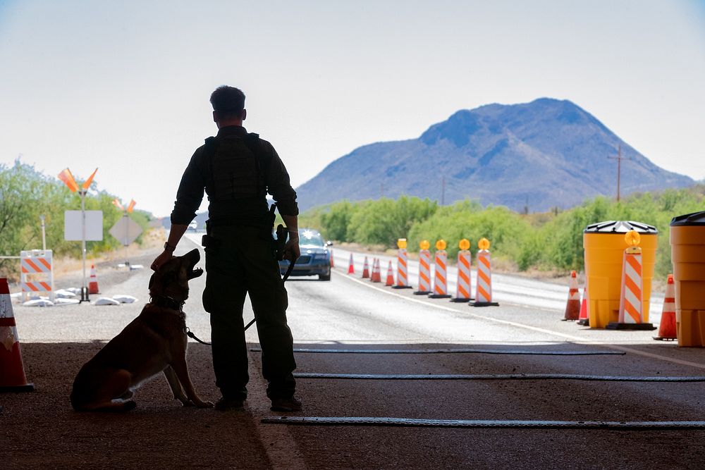 On June 17, 2020, Tucson Sector Border Patrol Agents conduct operations at the Highway 86 checkpoint near Tucson, Ariz. U.S.…