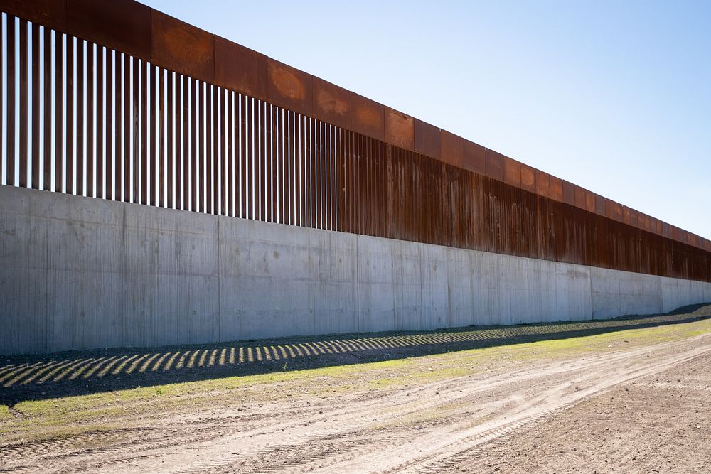 Recently constructed panels at the new border wall system project near McAllen, Texas on October 30, 2020.