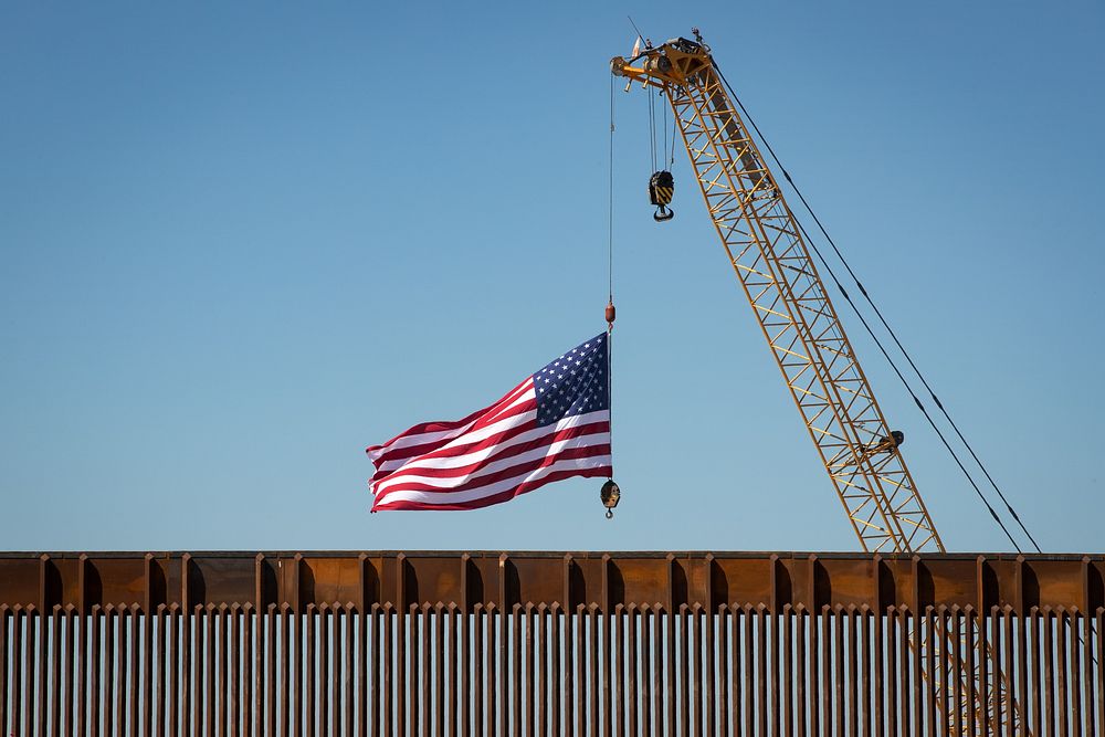 Recently constructed panels at the new border wall system project near McAllen, Texas on October 30, 2020.