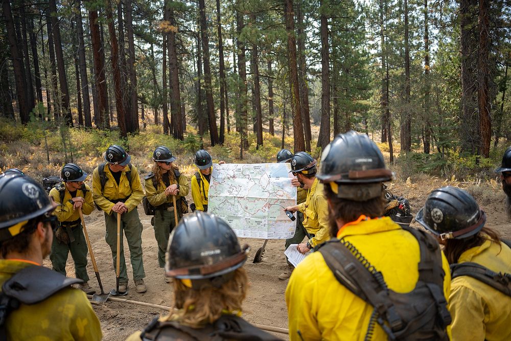 Ruby Mountain Hotshots. The Ruby Mountain interagency hotshot crew gets a briefing during the Dixie Fire, Lassen National…