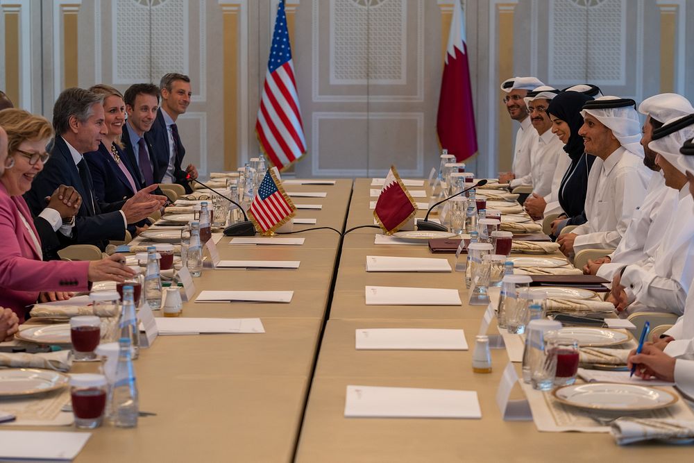 Secretary Blinken and Deputy Prime Minister and Foreign Minister Mohammed bin Abdulrahman Al Thani at Strategic Dialogue…