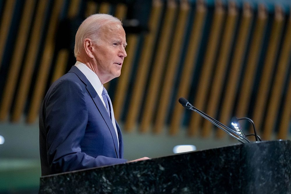 President Joe Biden delivers remarks at the 77th Session of the United Nations General Assembly, Wednesday, September 21…