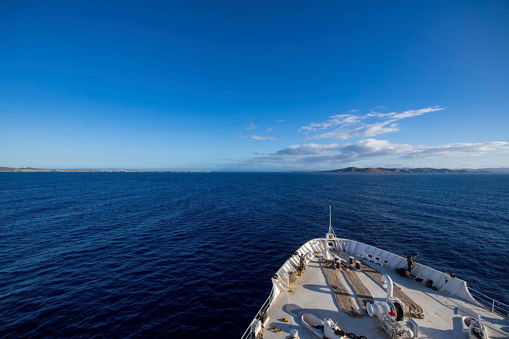 The hospital ship USNS Comfort arrives at U.S. Naval Station Guantanamo Bay, Cuba, Dec. 8, 2022. 