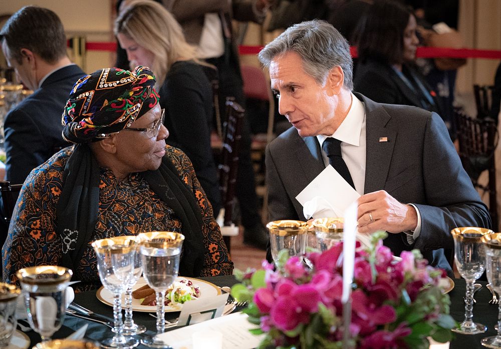 Secretary Blinken at the U.S.-Africa Leaders Summit Foreign Ministers DinnerSecretary of State Antony J. Blinken delivers…