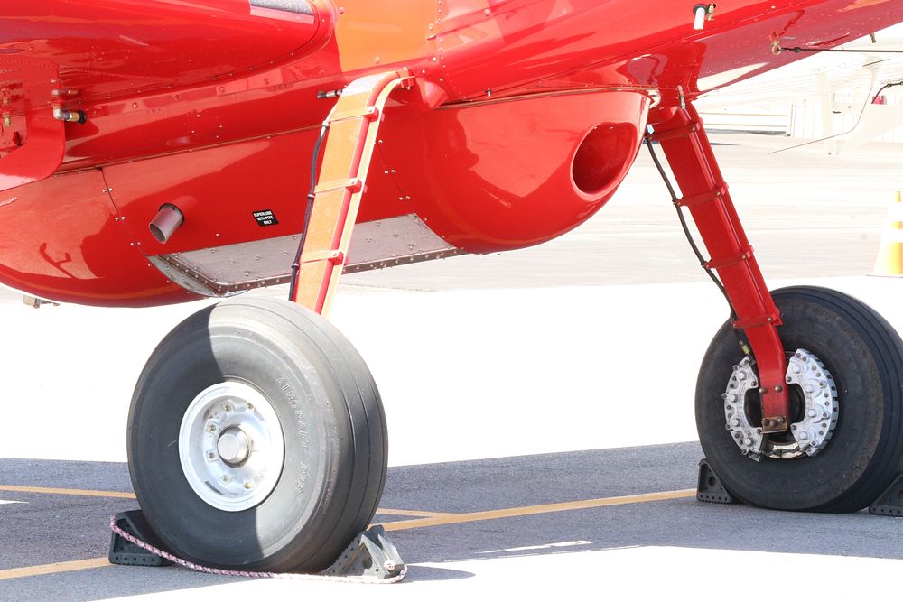 Firefighting aircraft wheels.