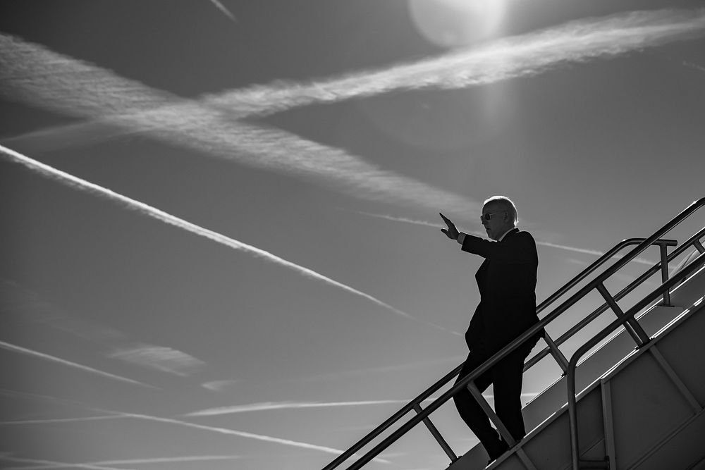 President Joe Biden disembarks Air Force One at Hartsfield-Jackson International Airport in Atlanta, Sunday, January 15…