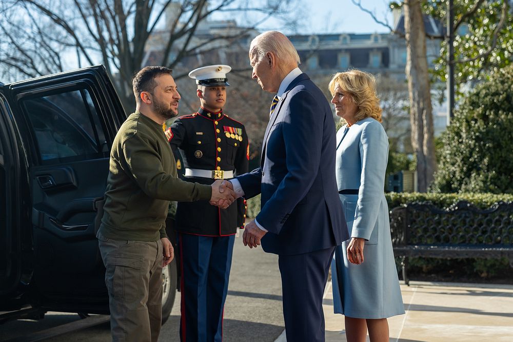 President Joe Biden and First Lady Jill Biden greet Ukrainian President Volodymyr Zelenskyy on Wednesday, December 21, 2022…