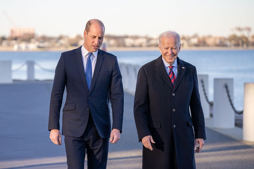 President Joe Biden meets with Prince William of Wales, Friday, December 2, 2022, at the John F. Kennedy Presidential…