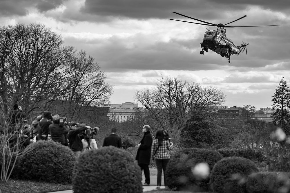 Marine One carrying President Joe Biden lands on the South Lawn of the White House Friday, December 16, 2022, following his…