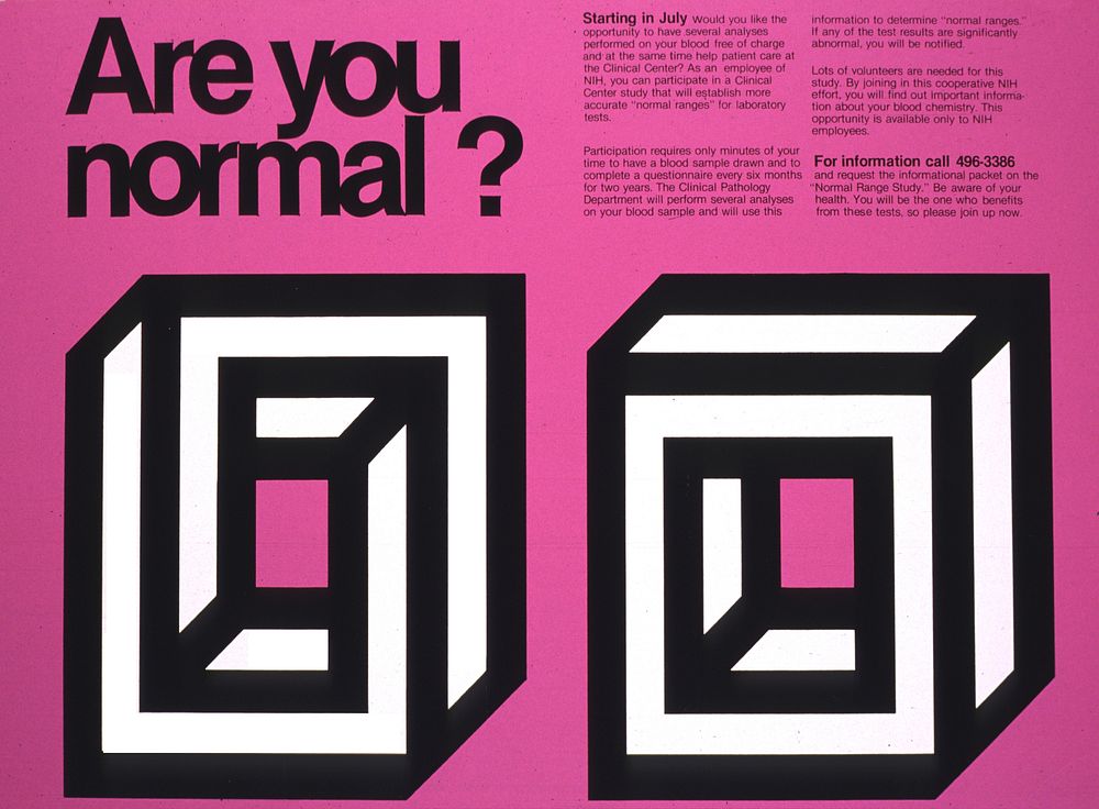 Are You Normal?Collection:Images from the History of Medicine (IHM) Contributor(s):National Institutes of Health (U.S.).…
