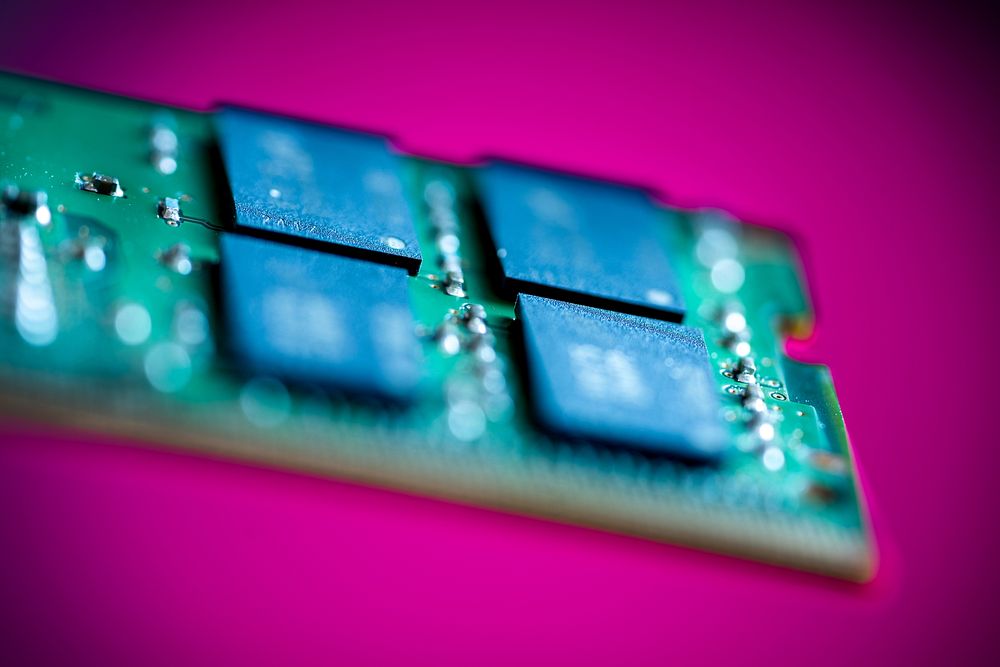 Electronic chips, computer parts.