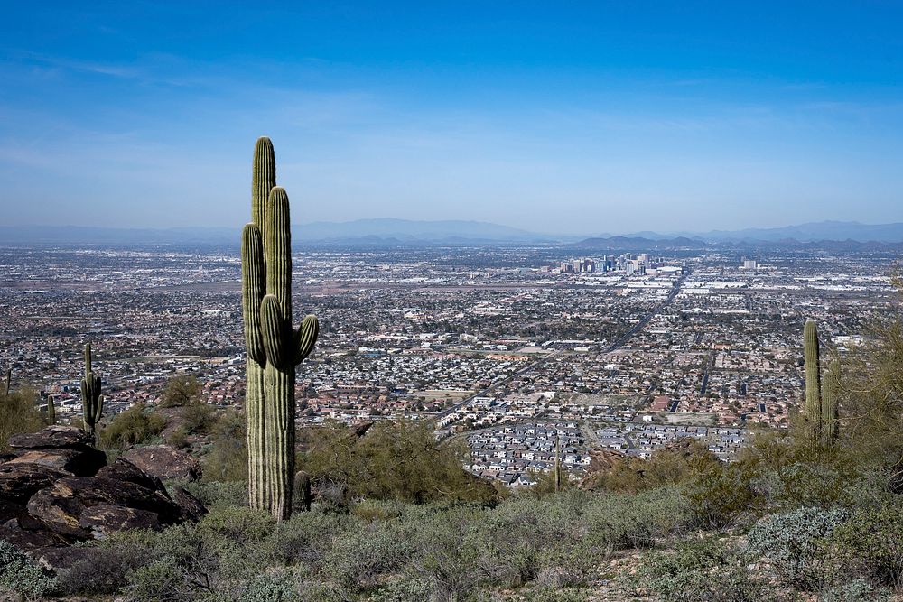 DHS Employees Work to Secure Super Bowl LVIIPHOENIX (February 4, 2023) The city of Phoenix, Arizona is seen from Dobbins…