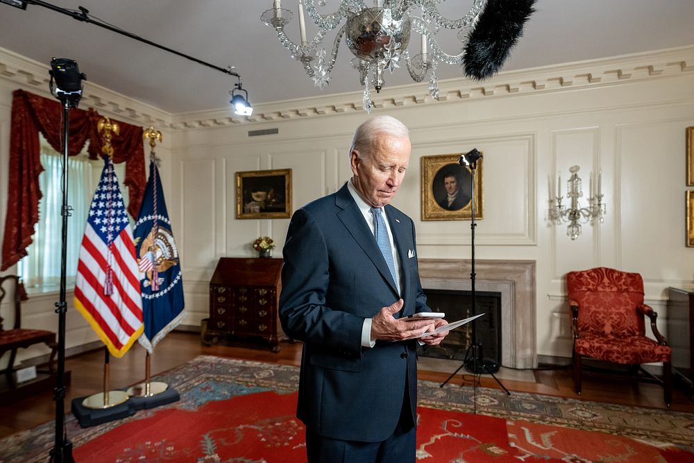President Joe Biden records a video message for the retirement of Philadelphia AFL-CIO President Patrick J. Eiding, Friday…