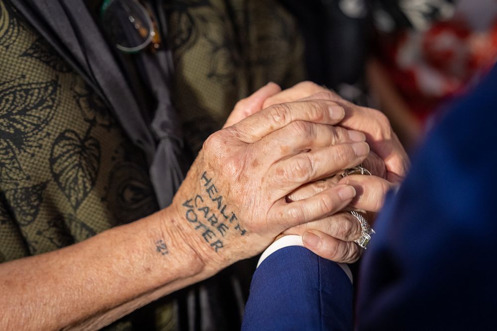 President Joe Biden greets attendees after delivering remarks on Social Security and Medicare, Thursday, February 9, 2023…