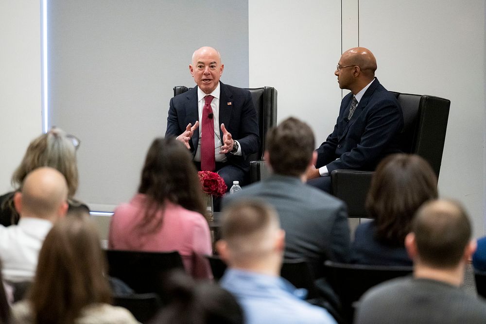 DHS Secretary Alejandro Mayorkas Participates in a Keynote Conversation at Fordham UniversityNEW YORK CITY (March 9, 2023)…