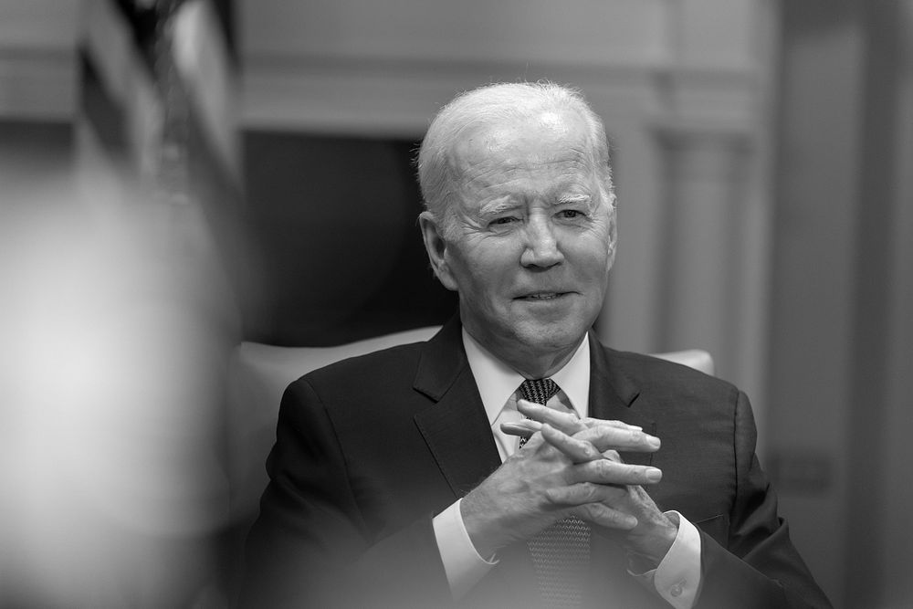 President Joe Biden participates in an interview with Kal Penn of “The Daily Show”, Wednesday, March 8, 2023, in the…