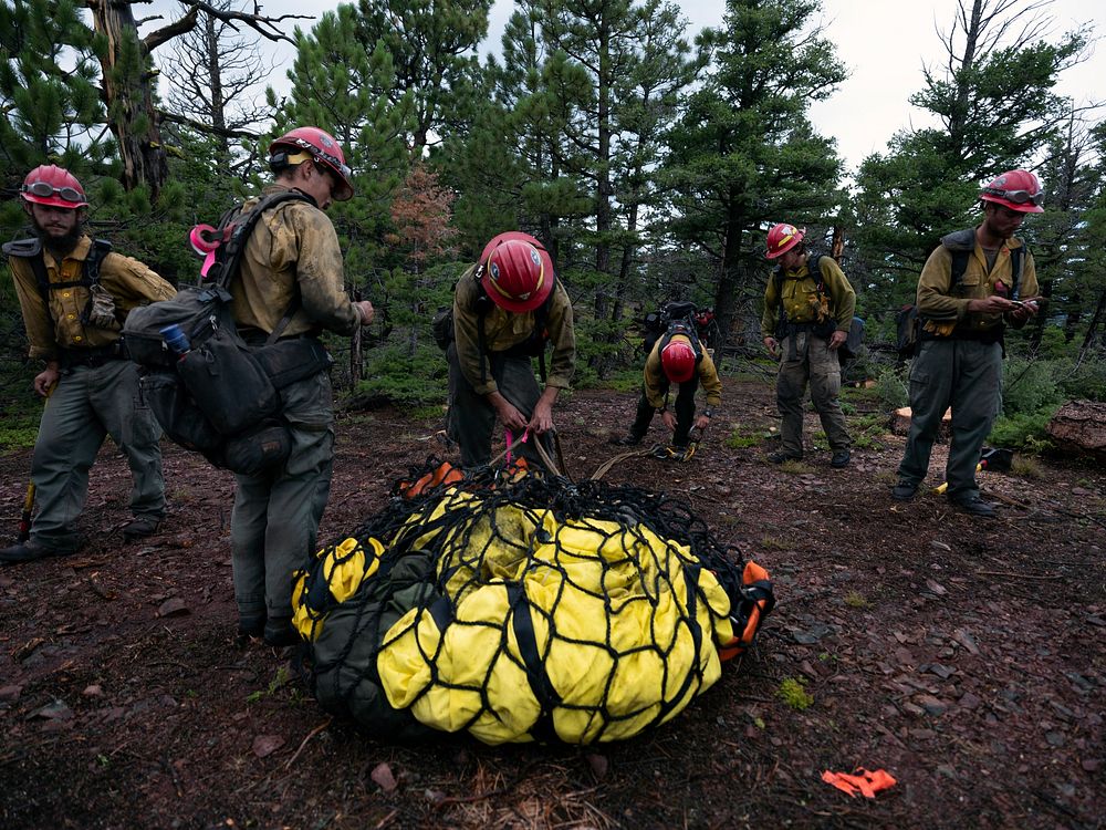 Devil's Canyon Veterans CrewThe Devil's Canyon Veterans Crew puts together a sling load of gear on a wildfire near Helena…