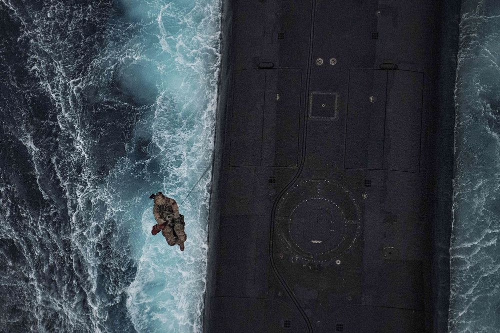 MEDITERRANEAN SEA (Feb. 27, 2023) East-Coast-based U.S. Naval Special Warfare Operators (SEALs) participate in a special…