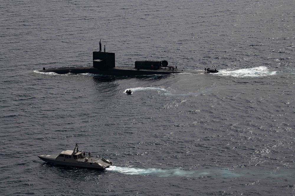 MEDITERRANEAN SEA (Feb. 27, 2023) East-Coast-based U.S. Naval Special Warfare Operators (SEALs) and a NATO special…