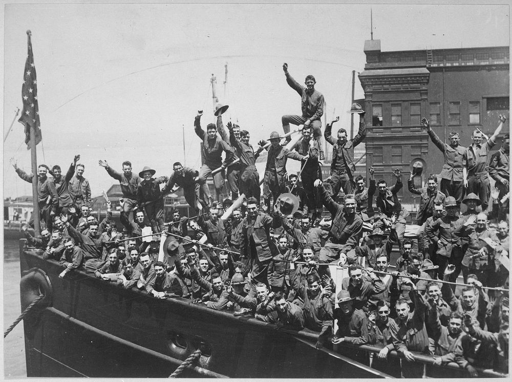 Embarked for France. Western Newspaper Union, 1917. Original public domain image from Flickr