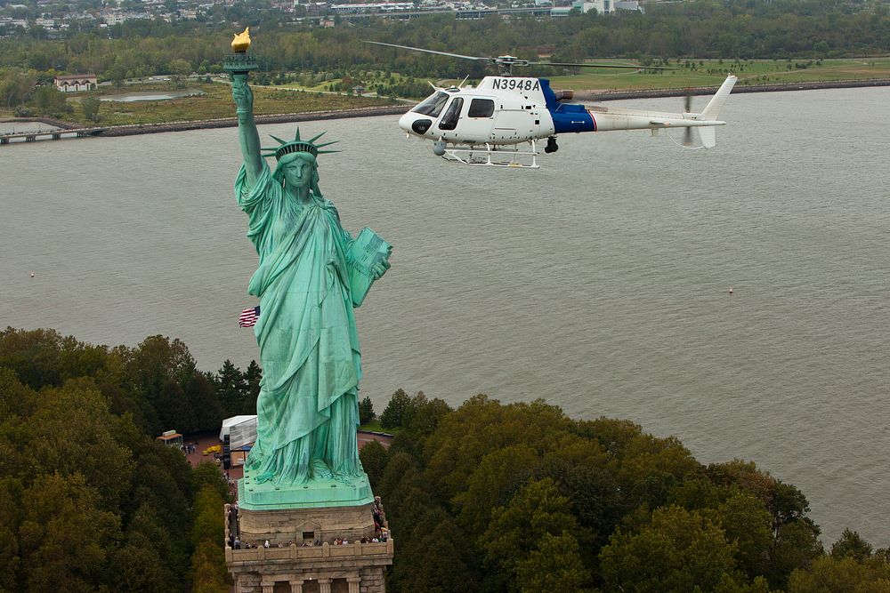 CBP Office of Air and Marine helicopter patrols the air space around New York City.