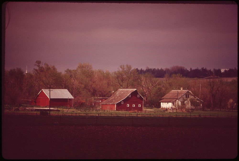 Farm near Schuyler, May 1973. Photographer: O'Rear, Charles. Original public domain image from Flickr