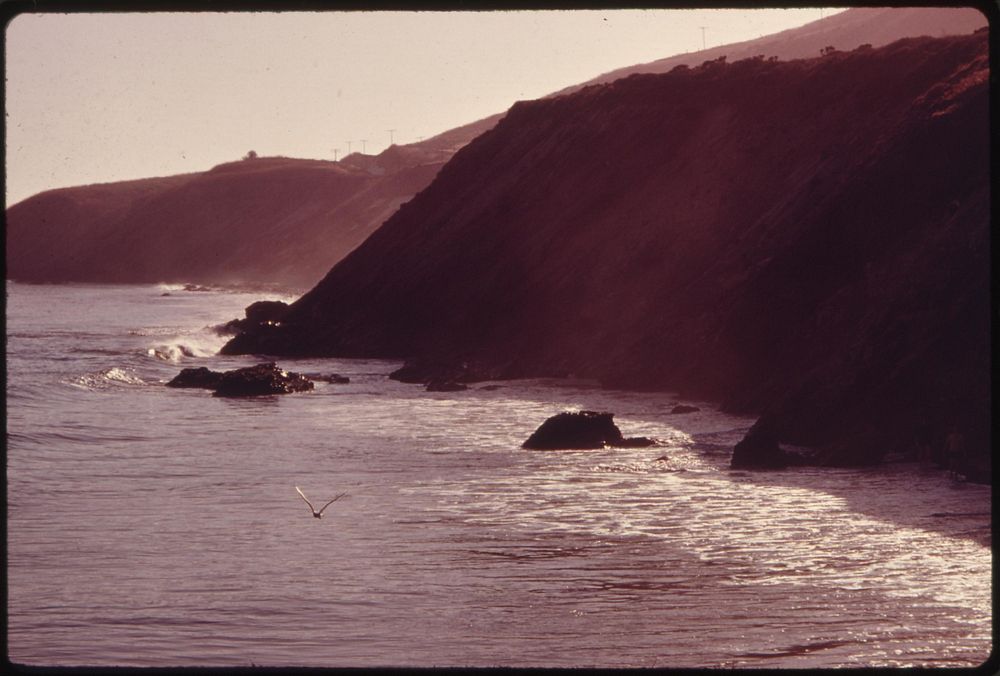 Gaviota State Beach. The area is scheduled for additional oil processing facilities, June 1975. Photographer: O'Rear…