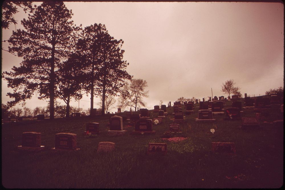 Cemetery of Immanuel Lutheran Church outside Garland, May 1973. Photographer: O'Rear, Charles. Original public domain image…
