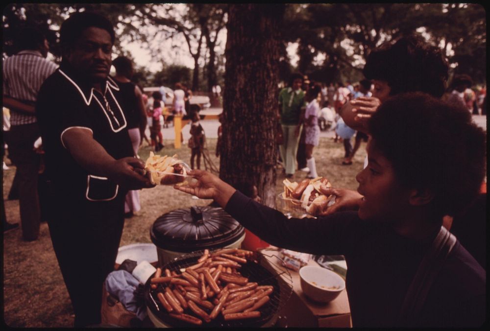 Washington Park On Chicago's South Side Where Many Black Families Enjoy Picnicking During The Summer, 07/1973. Photographer:…