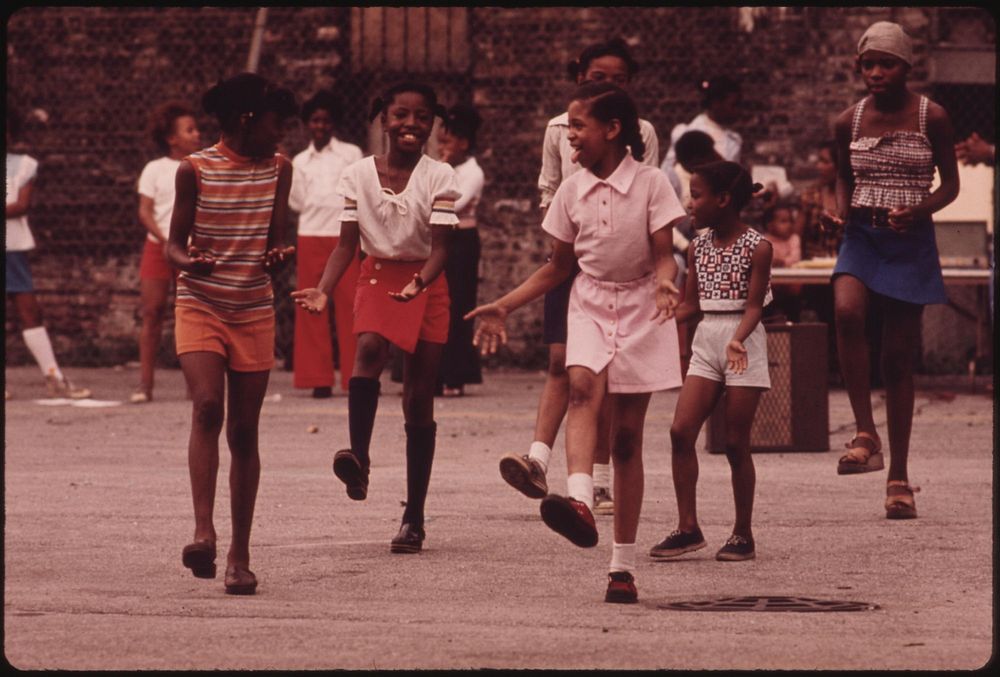 Black Youngsters Performing On An Empty Lot At 5440 South Princeton Avenue On Chicago's South Side, 08/1973. Photographer:…