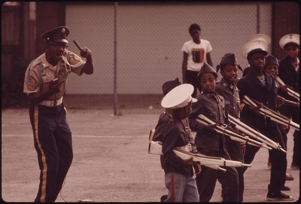 The Kadats Of America, Chicago's Most Loved Young Black Drill Team, Are Shown Performing On A Sunday Afternoon, 08/1973.…