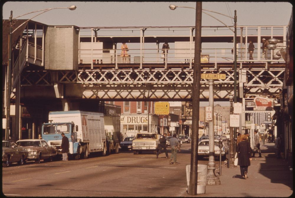 Once One Of Chicago's Busy Thoroughfares, 63rd Street Has Changed With The Character Of The City, 07/1973. Photographer:…