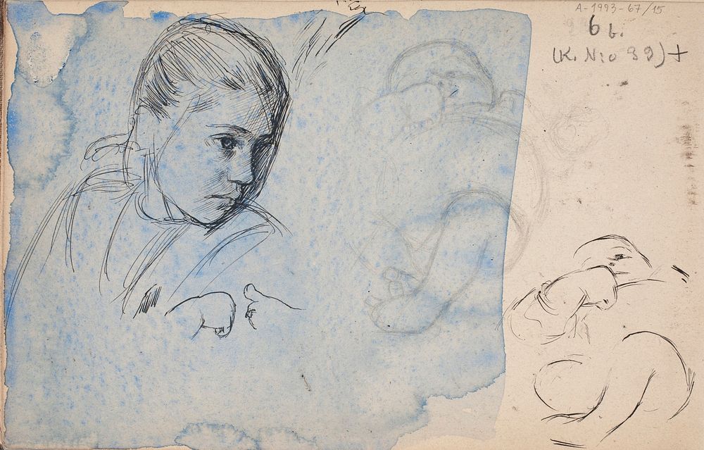 Tyton paa ; vauva, 1897 - 1908part of a sketchbook