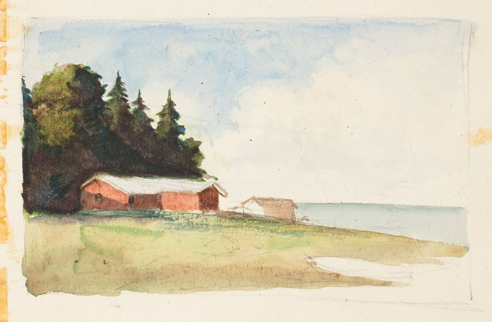 Maisema, 1871 - 1873part of a sketchbook