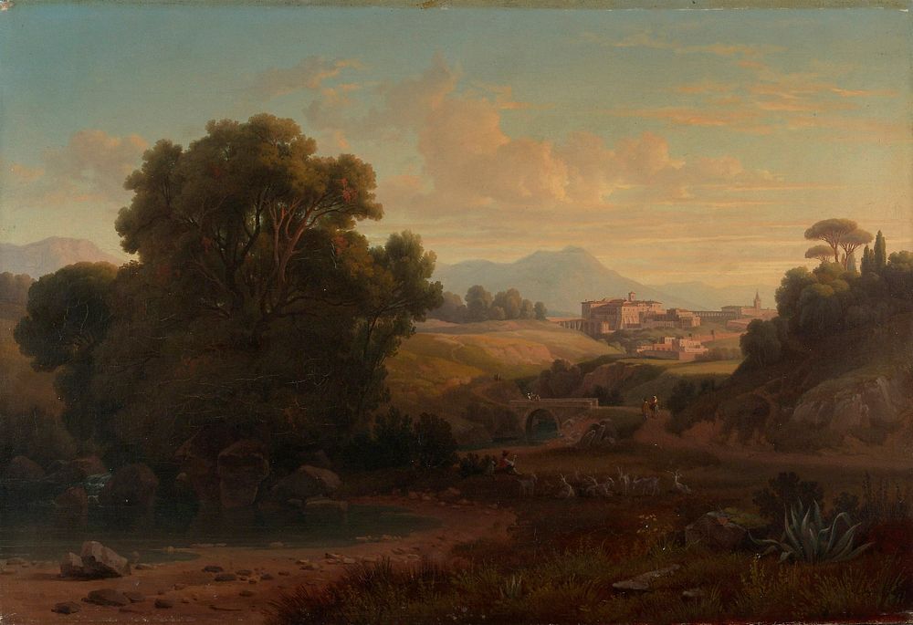 Landscape in italy, 1856