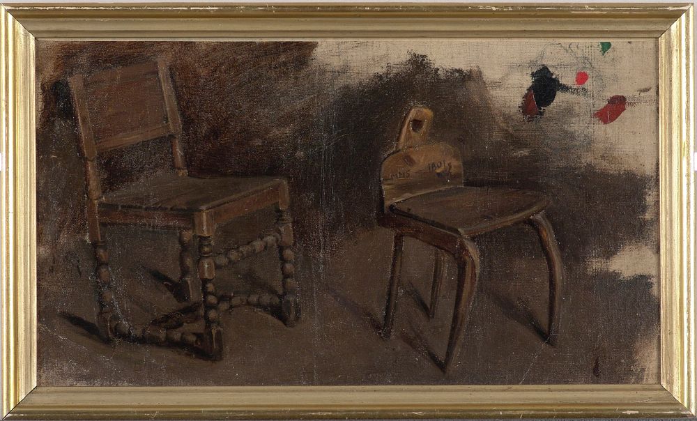 Kaksi tuolia, luonnos, 1870 - 1871
