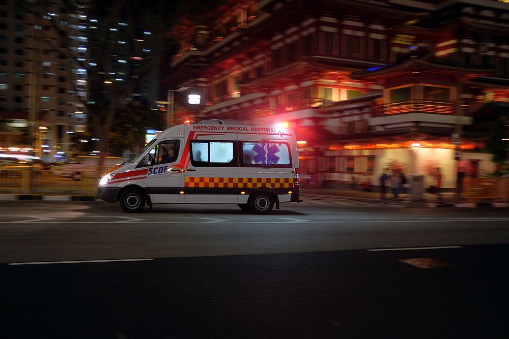 Ambulance in the city