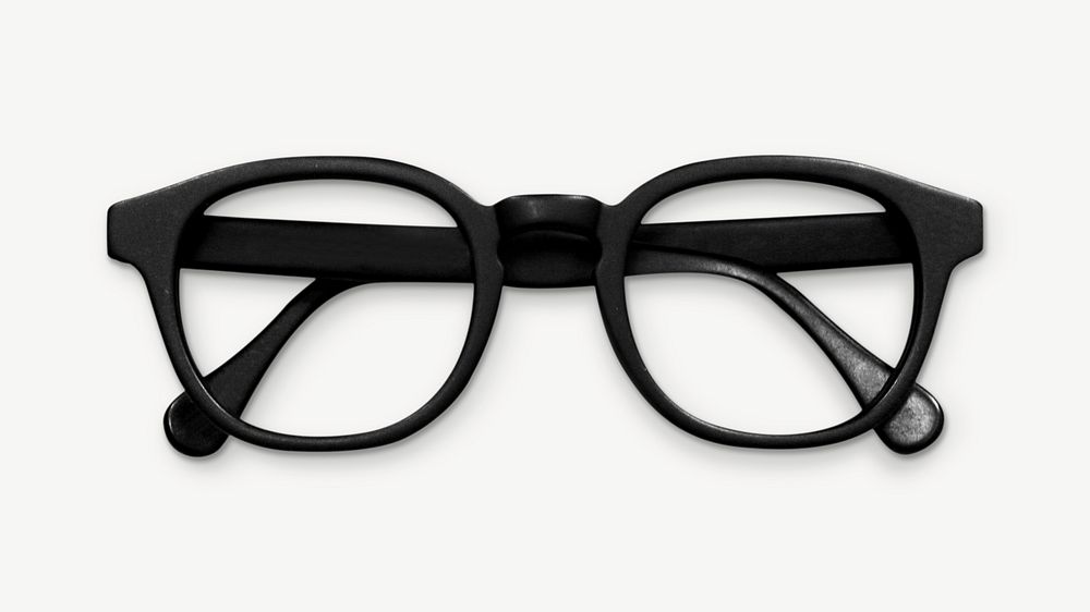 Black glasses isolated psd