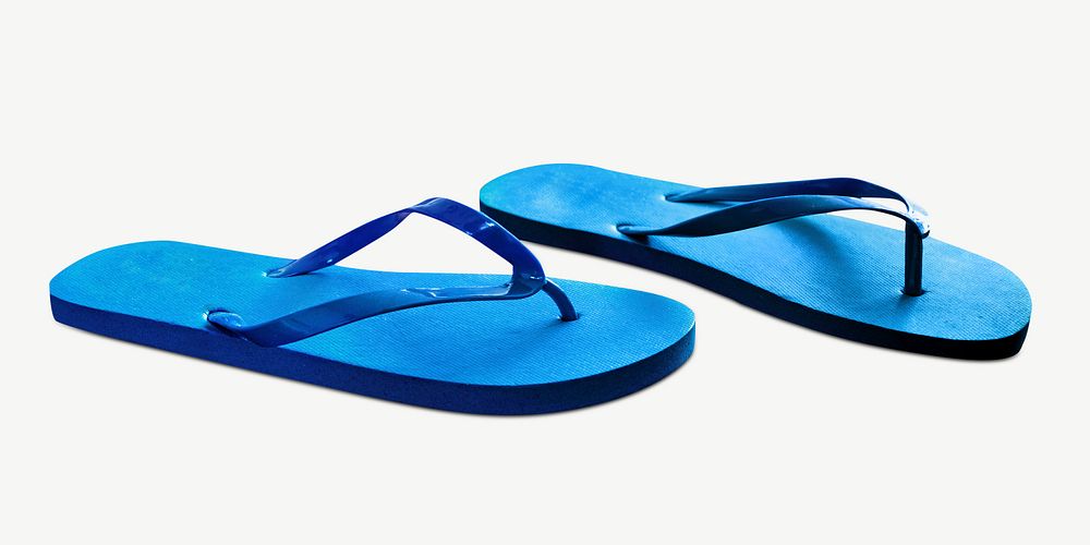 Blue flipflops isolated graphic psd