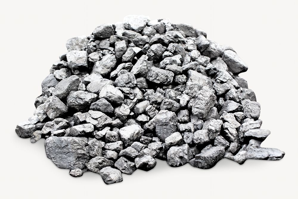 Coal rocks, isolated object