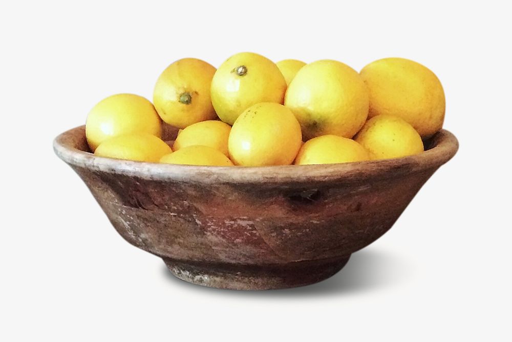 Lemon fruit image on white
