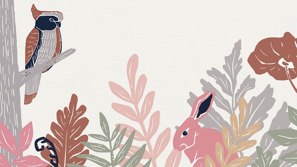 Wildlife forest  desktop wallpaper, animal illustration