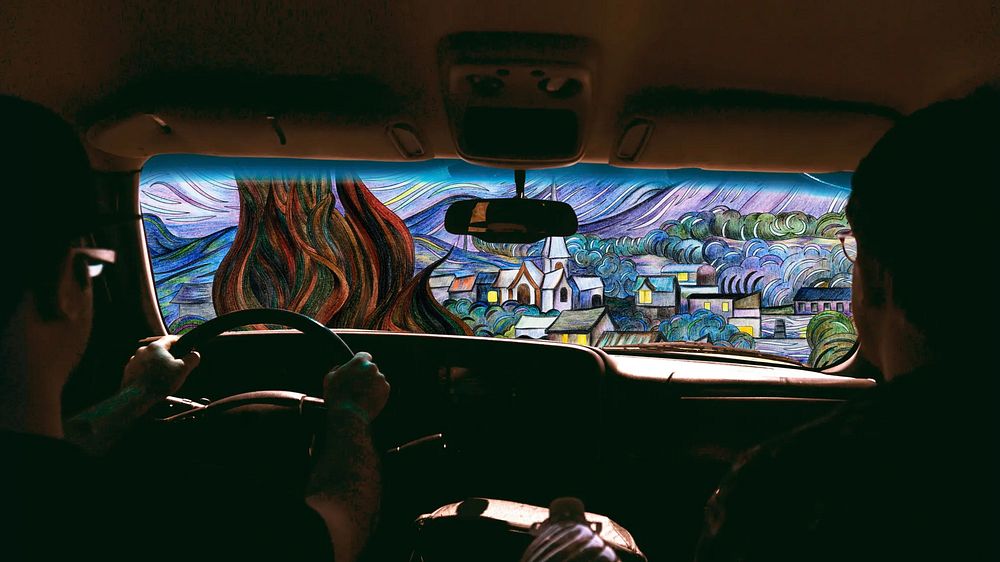Road trip desktop wallpaper. Remixed by rawpixel.