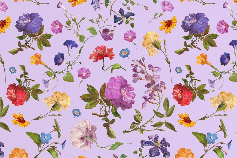 Aesthetic floral background, vintage illustration by Pierre Joseph Redouté. Remixed by rawpixel.