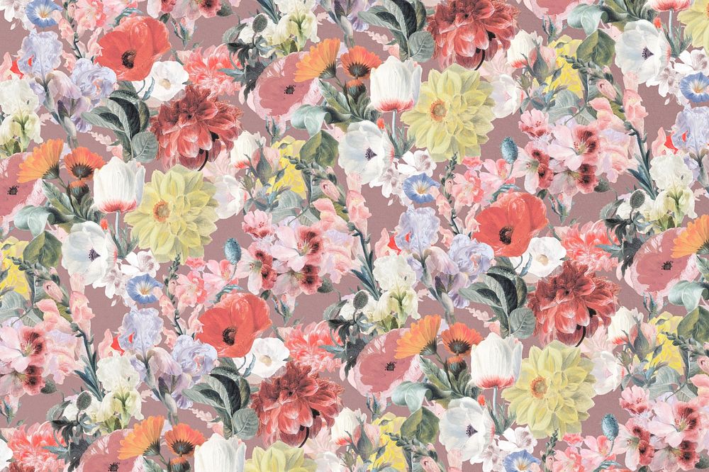 Aesthetic floral background, vintage illustration by Pierre Joseph Redouté. Remixed by rawpixel.