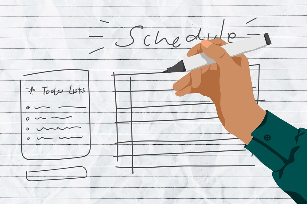 Business schedule vector illustration background
