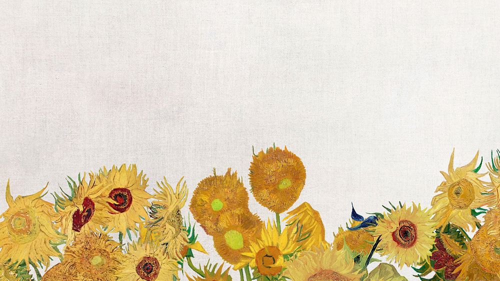 Van Gogh's sunflower desktop wallpaper, remixed by rawpixel