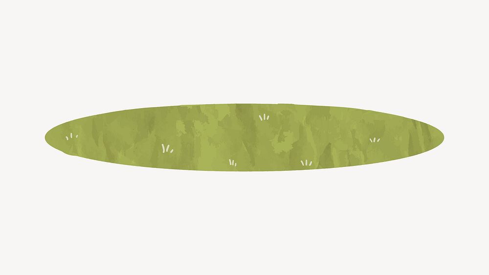 Oval shaped grass vector